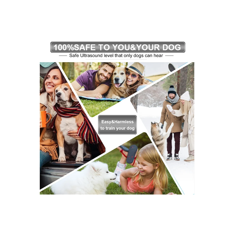 Ultraljud hundavskräckare och Hundavskräckande anordning för effektiv anti skällande skonsam hundträning LED-ficklampa