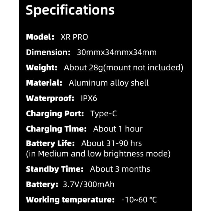 XOSS XR Pro Cykelbakljus med Smart Bromsdetektering Vattentät LED-laddning för Optimal Cykel Säkerhet