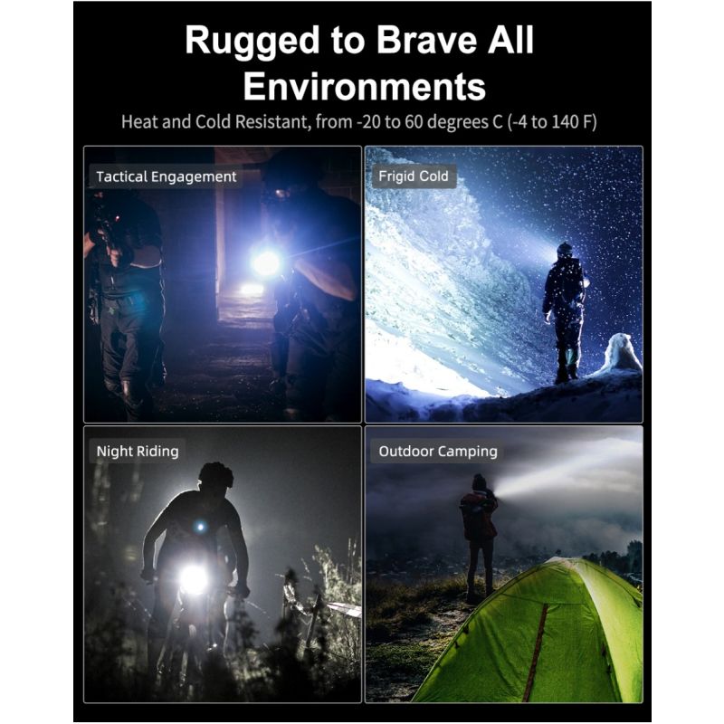 Klarus XT21X Pro XHP70.2 LED ficklampa 4400 lumen högpresterande mångsidig utomhus- och taktisk ficklampa