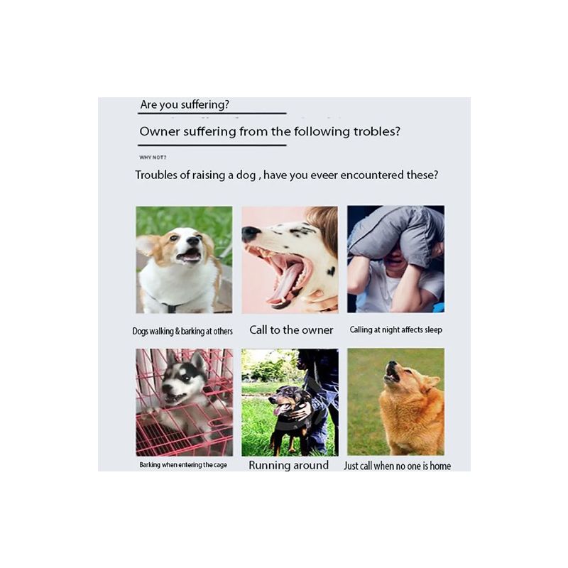 Trådlöst Elektroniskt Stängsel Smart Hundträningsenhet med Färgskärm 2-i-1 Anti-Skällande Elektrisk Stötkrage