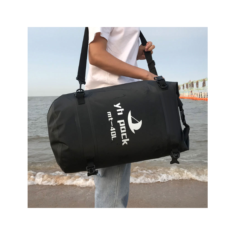 Vattentät MC-väska 40/80L – Rymlig cykelväska för MTB & Pendling, 500D PVC Rulltopp