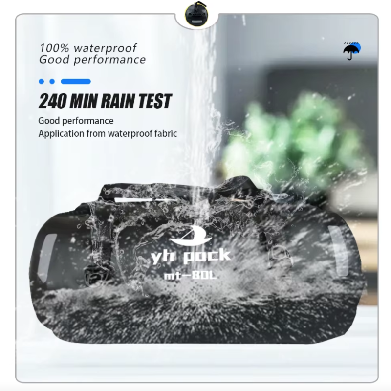 Vattentät MC-väska 40/80L – Rymlig cykelväska för MTB & Pendling, 500D PVC Rulltopp