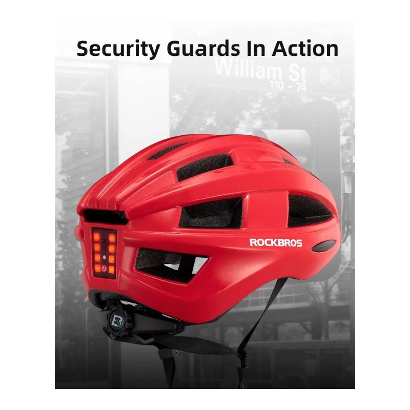 ROCKBROS Cykelhjälm LED-bakljus Uppladdningsbar Lättvikt MTB-hjälm för Säker Cykelsemester och Stadscykling
