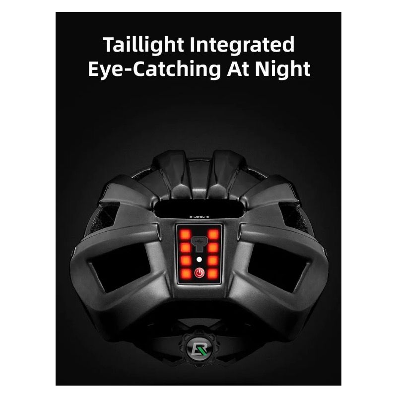 ROCKBROS Cykelhjälm LED-bakljus Uppladdningsbar Lättvikt MTB-hjälm för Säker Cykelsemester och Stadscykling