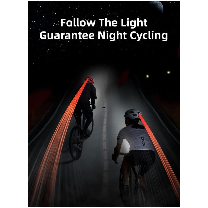 ROCKBROS Cykelhjälm LED-bakljus Uppladdningsbar Lättvikt MTB-hjälm för Säker Cykelsemester och Stadscykling