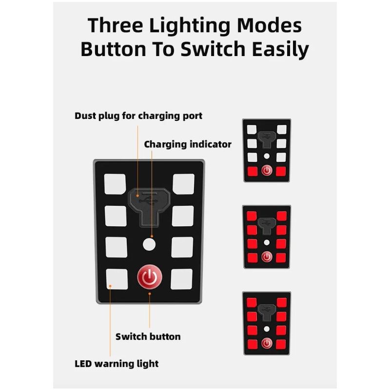 ROCKBROS Cykelhjälm LED-bakljus Uppladdningsbar Lättvikt MTB-hjälm för Säker Cykelsemester och Stadscykling
