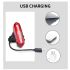 USB-uppladdningsbar cykel bakljus med LED för cykelentusiaster högintensitets COB-lampa och långvarigt batteri