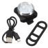 HJ-030 USB-uppladdningsbart cykelljus 3 LED 4 lägen för stadscykling Vattentät framlampa för ökad synlighet