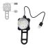 HJ-030 USB-uppladdningsbart cykelljus 3 LED 4 lägen för stadscykling Vattentät framlampa för ökad synlighet