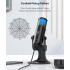MU900PRO RGB USB-mikrofon för innehållsskapare med kardioid upptagningsmönster och anpassningsbara ljuseffekter