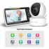 SM650 bärbar videobabymonitor HD 720P babyvakt långvarig batteritid tvåvägsljud babysäkerhet föräldraskap