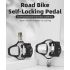 ROCKBROS SPD-SL Cykelpedaler Ultralätt Aluminiumlegering Robust Krommolybdenaxel För Landsvägscykling