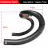TOSEEK fullkolfiberstyre 400mm 420mm 440mm trådlöst racingdrop cykelstyre högkvalitativt landsvägscykelstyre