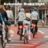 Meilan X5 Smart Cykelbaklampa med Blinkers, Automatisk Bromslampa | USB-uppladdningsbar för cykelsäkerhet