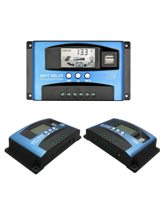 MPPT Solar Charge Controller 30/40/50/60/100A Solar Controller Solpanel Batteriregulator Dubbel USB 5V LCD-skärm