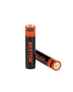 Beston AA 1,5V 3500mWh litiumbatteri 14500 USB uppladdningsbara litiumjonbatterier (1 par)