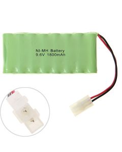 9,6V AA 1800mAh Ni-MH uppladdningsbart batteri