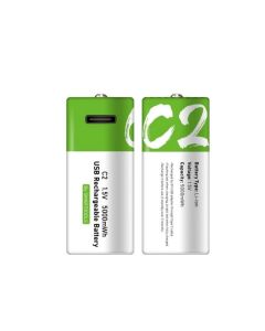 C2 1,5V 5000mWh Universal Micro USB Type -C litiumuppladdningsbara batterier