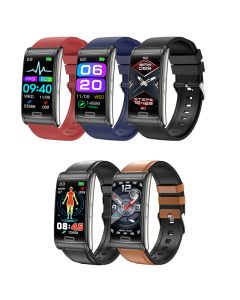 E600 EKG Smart Watch Män Icke-invasiv Blodsocker Puls Blodtrycksmätare Sportsteg Smartwatch Dam