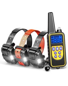 800YD Electric Remote Dog Training Collar Vattentät uppladdningsbar LCD-skärm för all storlek pipstockning av vibrationsläge