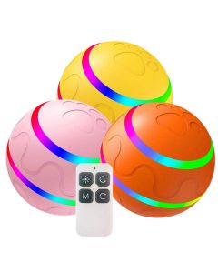 Interactive Dog Toy Wicked LED Ball för inomhus katthundar Rörelseaktiverad USB uppladdningsbar fjärrkontroll