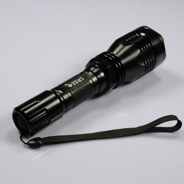 UniqueFire HS-802 Rött ljus LED-ficklampa med lång räckvidd för camping, vandring och djurobservation med 500 meters stråle