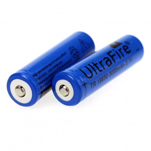 UltraFire TR 3000mAh 3.7V Li-ion hög kapacitet batteripar snabb laddning miljövänliga och hållbara batterier