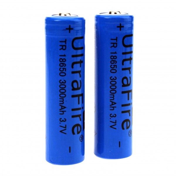 UltraFire TR 3000mAh 3.7V Li-ion hög kapacitet batteripar snabb laddning miljövänliga och hållbara batterier