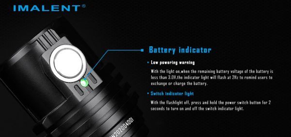 IMALENT MS03 XHP70 EDC Ficklampa 13000 Lumen med 324 Meters Räckvidd Lättvikt Hållbar för Utomhusäventyr