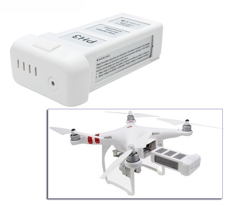 DJI Phantom 3 4500mAh 15.2V 4S LiPo Drone-batteri för lång flygtid, avancerad säkerhet, flygfotografering