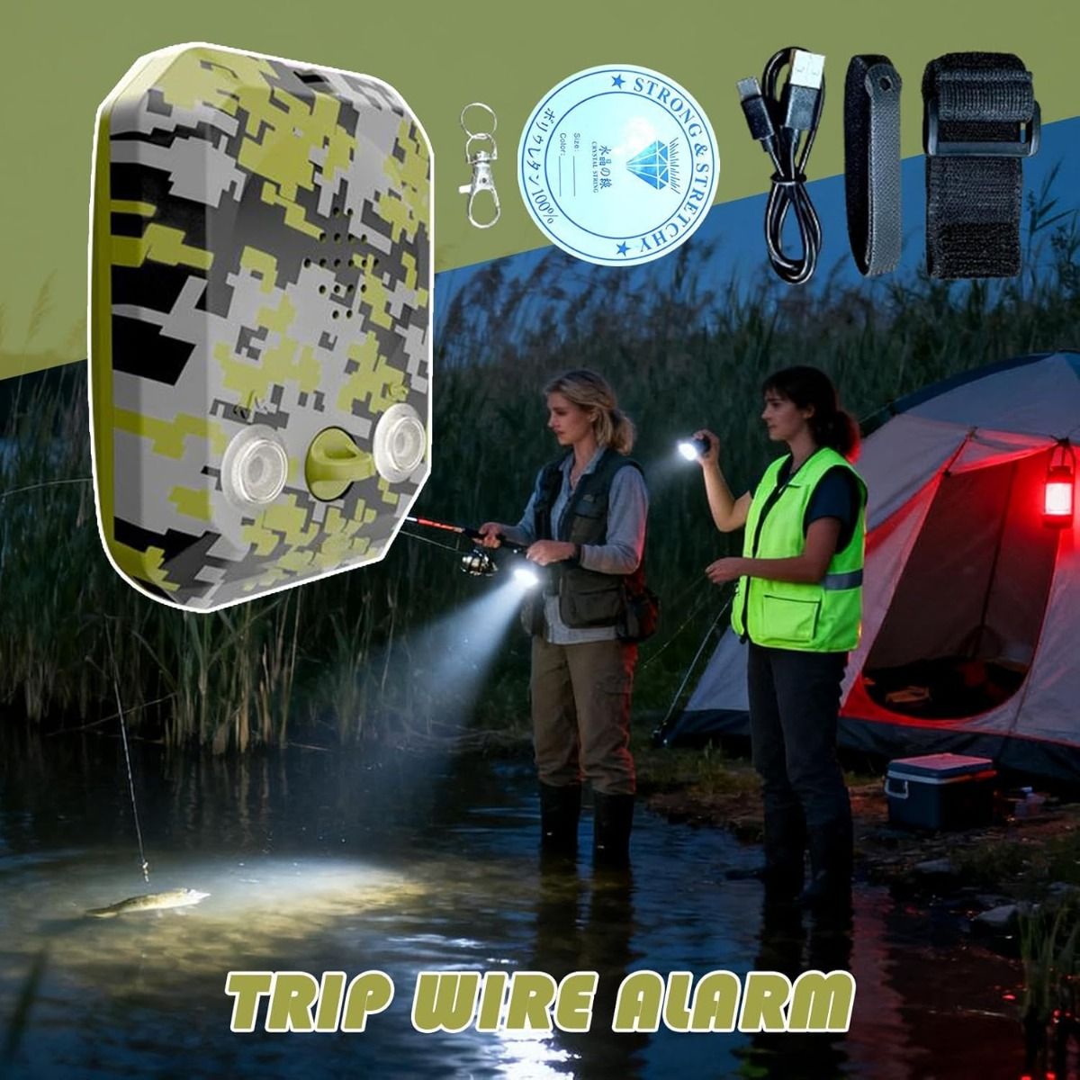 120dB Perimeterlarm Vattentät - Utomhuslarm, Säkerhetssiren för Camping, Jakt & Egendomsskydd