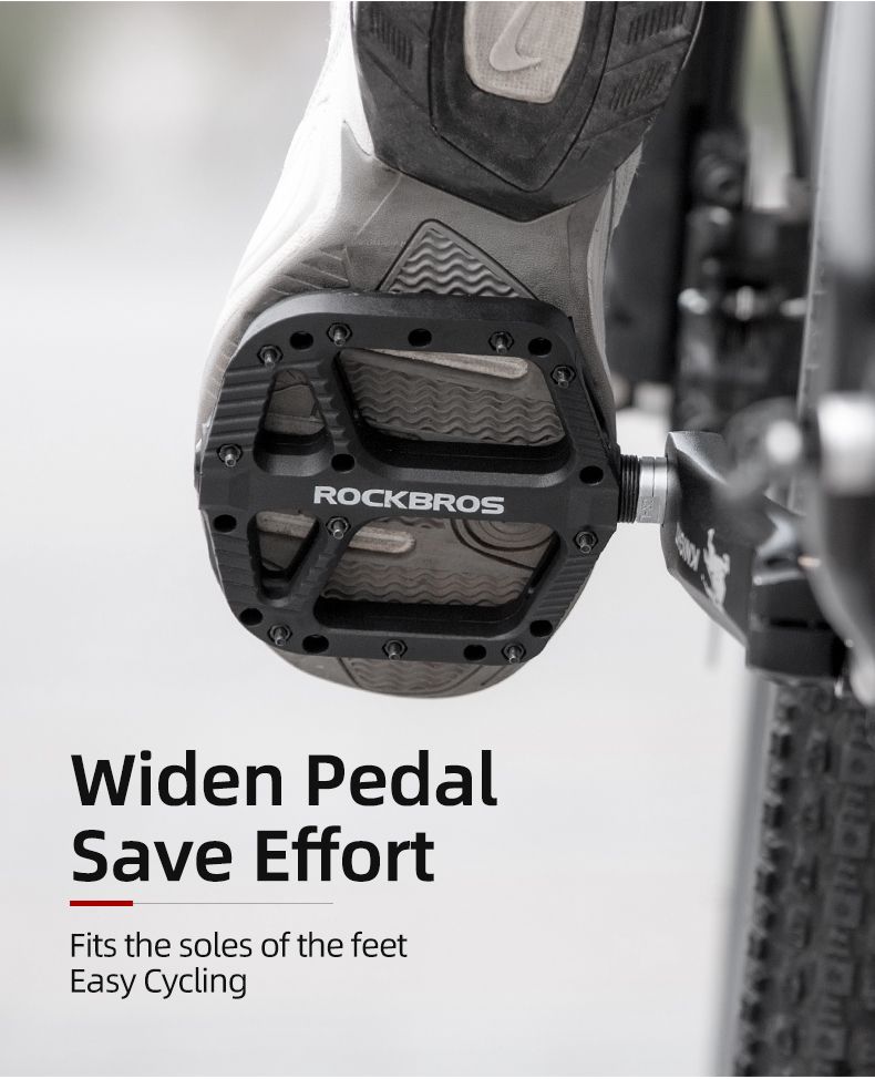 ROCKBROS Ultralätta tätade lager cykelpedaler Hållbart nylon Högkvalitativa MTB-cykelkomponenter