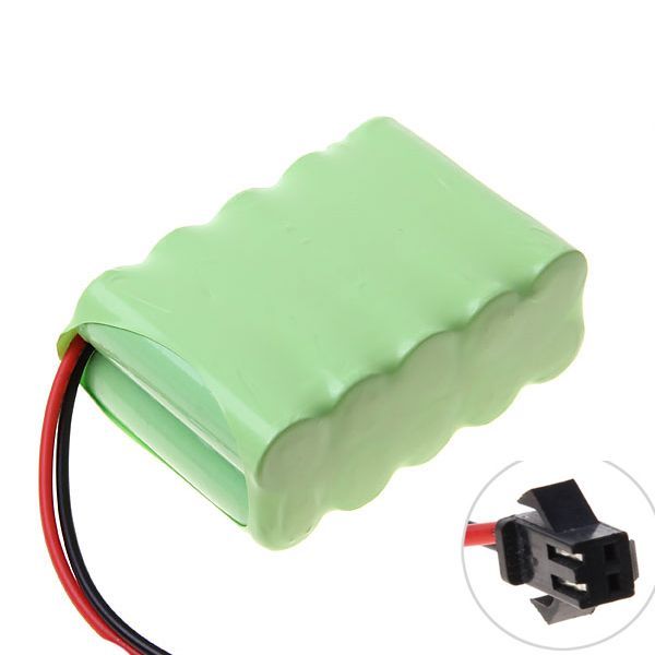 Miljövänligt 12V AA 1800mAh Ni-MH SM-kontakt laddningsbart batteripaket för leksaker och gadgets - högpresterande kapacitet