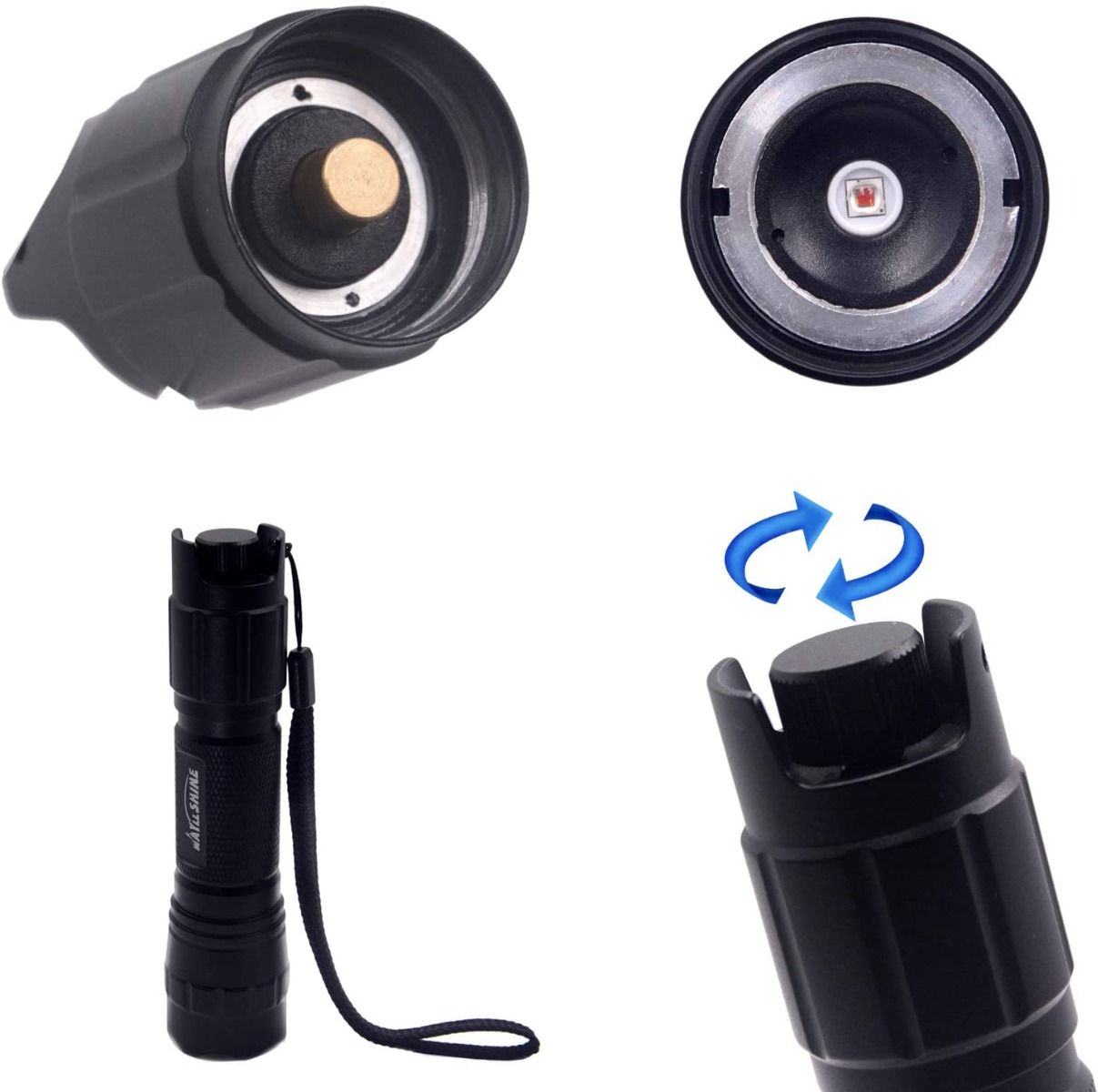 UltraFire 940nm LED IR-ficklampa med justerbart fokus och steglös dimring för mörkersyn, jakt och utforskning av vilda djur