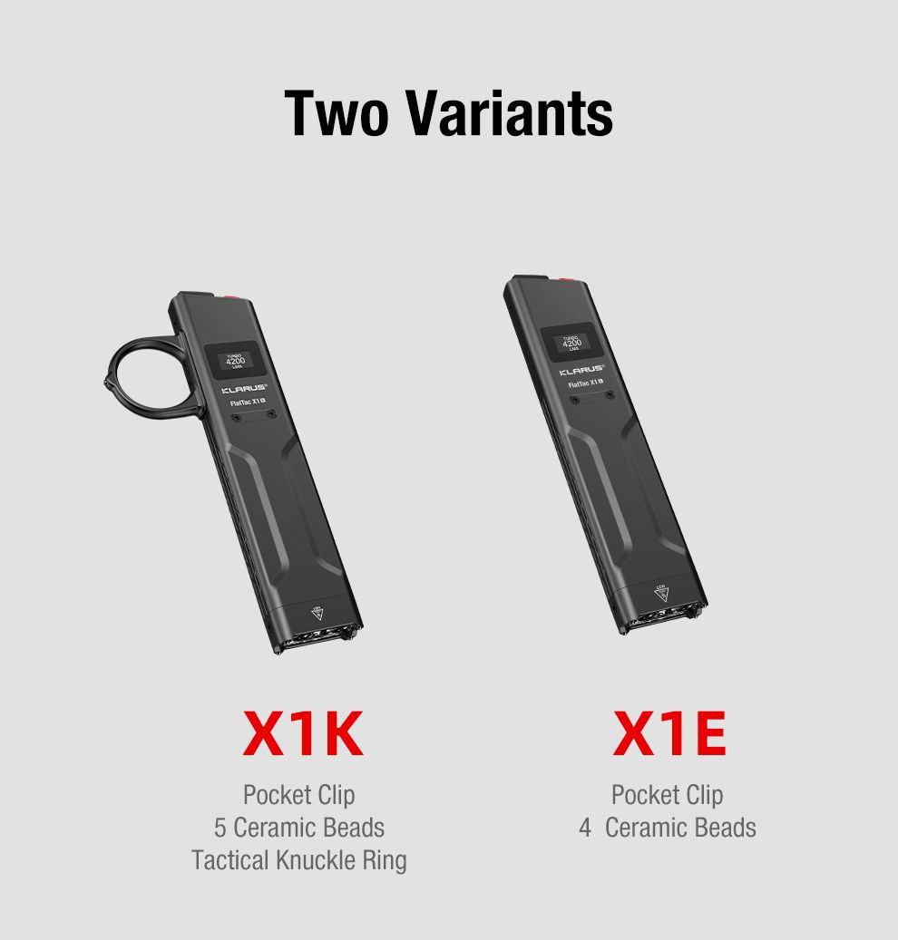 Klarus X1 Ultratunn EDC Taktisk Ficklampa Luminus SST-70 LED 4200LM Utomhus Nödficklampa