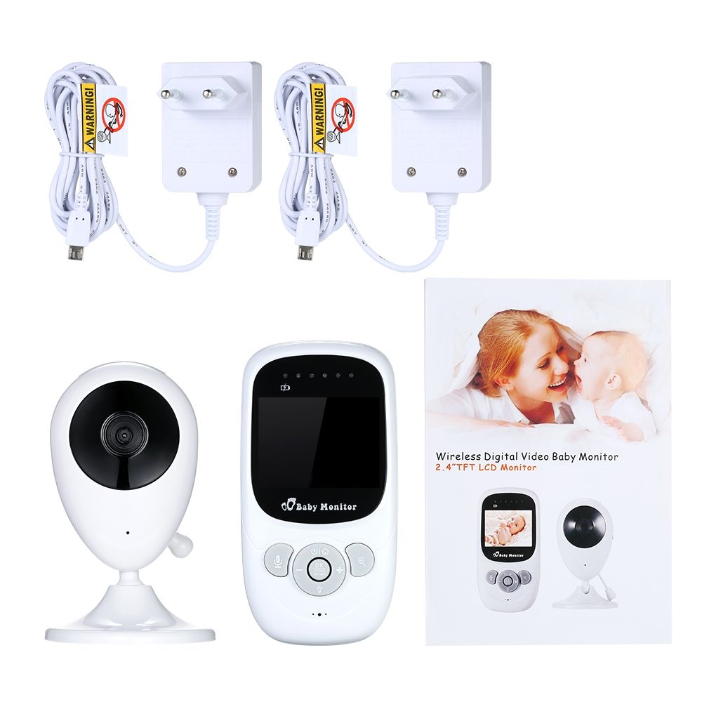 SP880 trådlös videobabymonitor med 2.4-tum LCD infraröd nattvision och tvåvägsljud för trygg babyövervakning