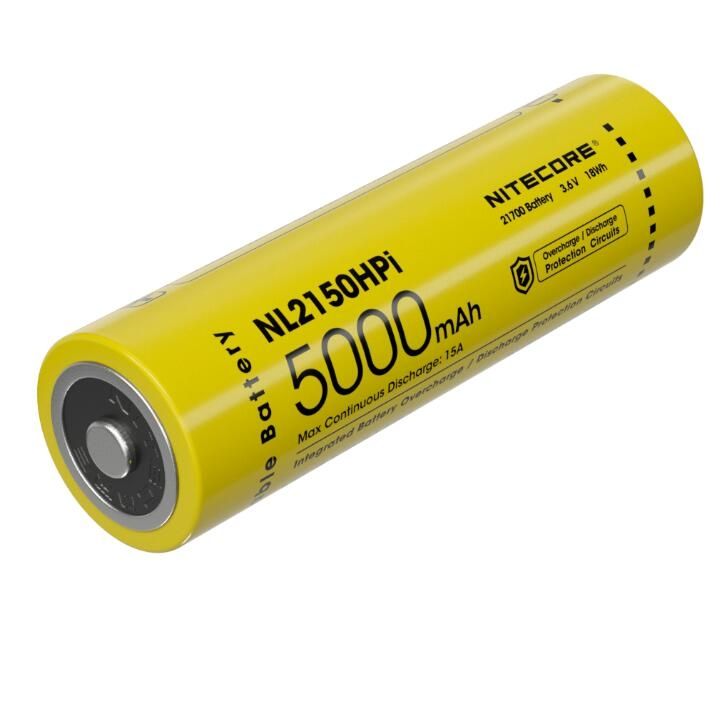 NITECORE NL2150HPi 5000mAh 21700 Li-ion-uppladdningsbart högpresterande batteri för ficklampa och vape
