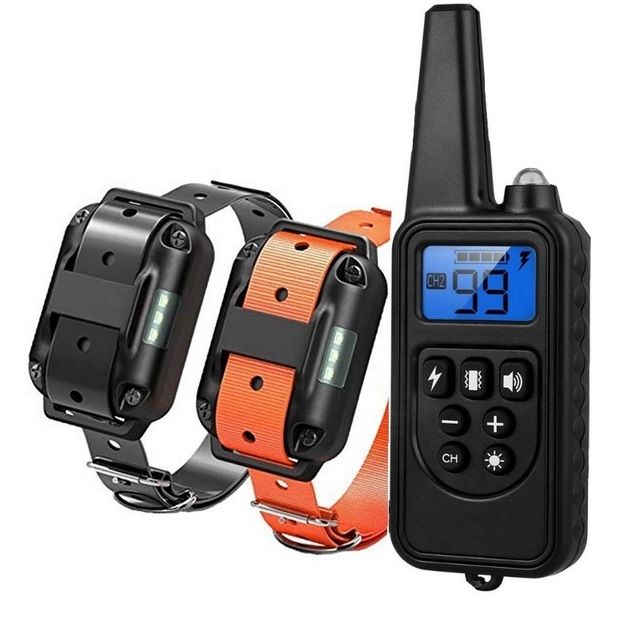 800m Elektrisk Hundträningshalsband Vattentät Hundhalsband med Hund Fjärrkontroll Justerbara Träningsnivåer