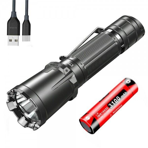 Klarus XT11GT PRO V2.0 USB-C laddningsbar ficklampa 3300 lumen taktiskt ljus för utomhus- och nödbruk