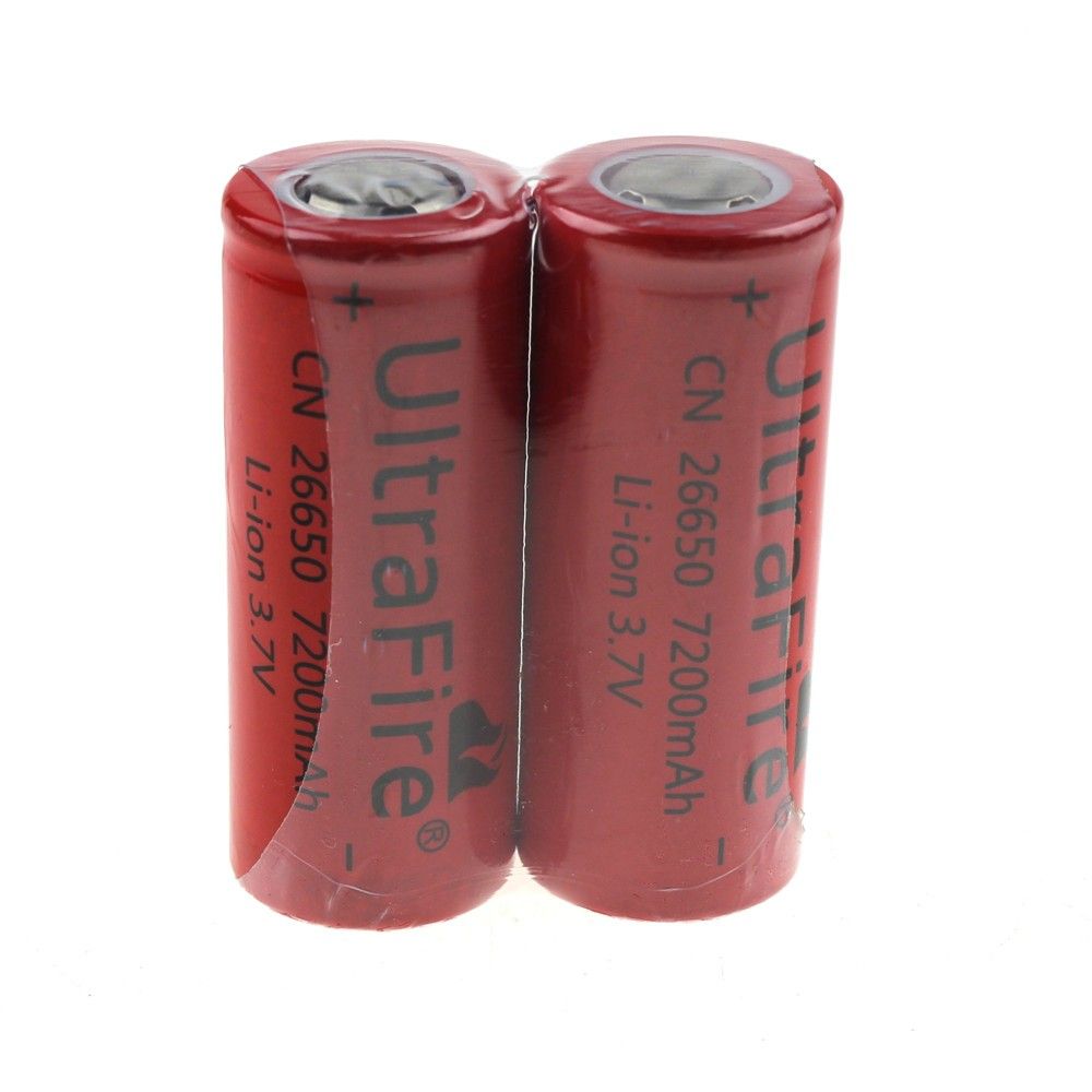 Ultrafire CN 26650 7200mAh Li-ion batteri hög kapacitet långvarigt för ficklampa och elektroniska enheter