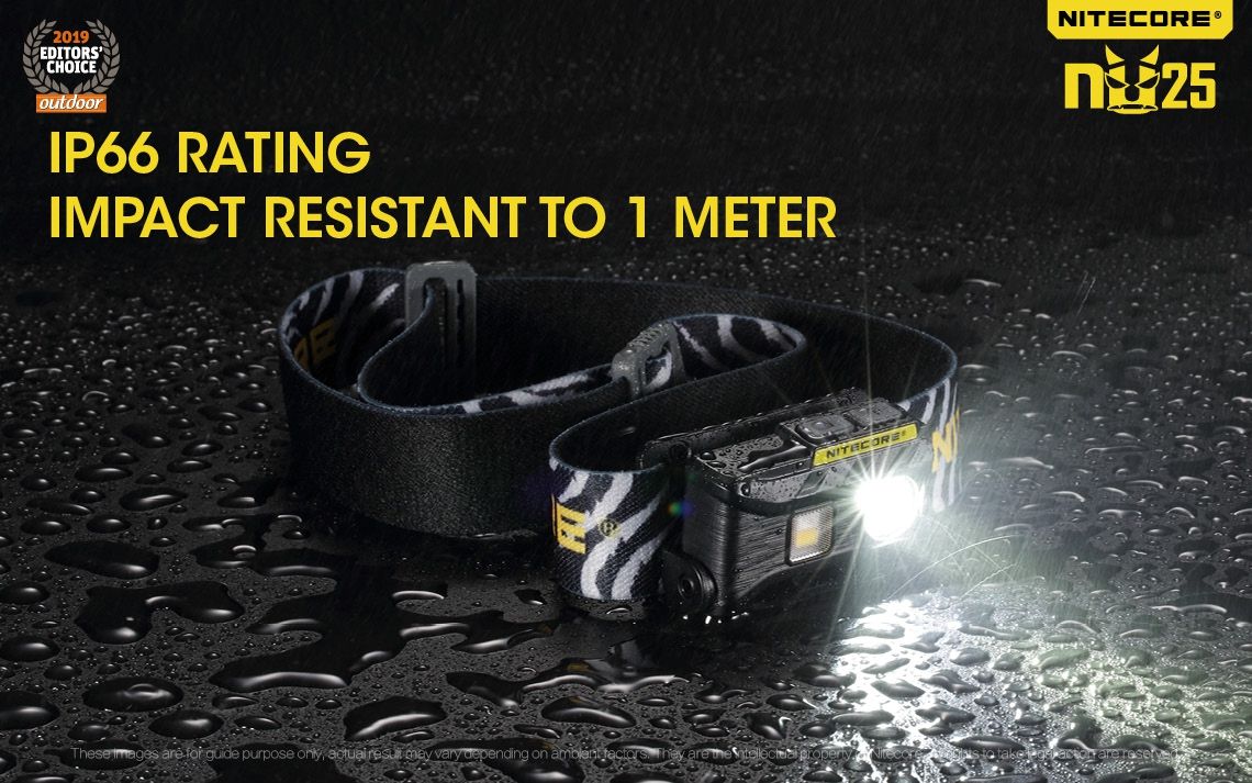 Nitecore NU25 XP-G2 S3 LED uppladdningsbar pannlampa 360 lumen lättviktsäventyrsaccessoar utomhusbelysning