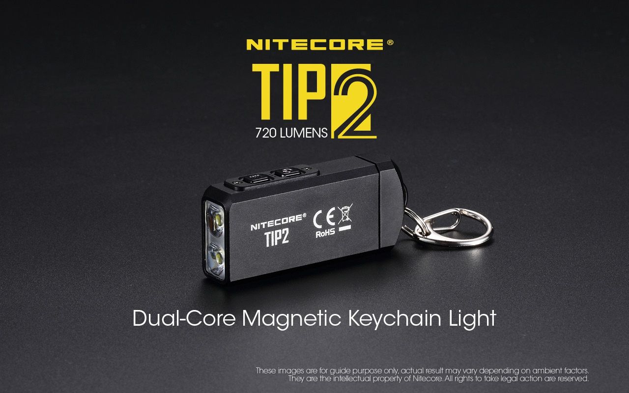 NITECORE TIP2 Nyckelring Ficklampa 720 Lumens USB Uppladdningsbar Kompakt Design Imponerande Strålavstånd