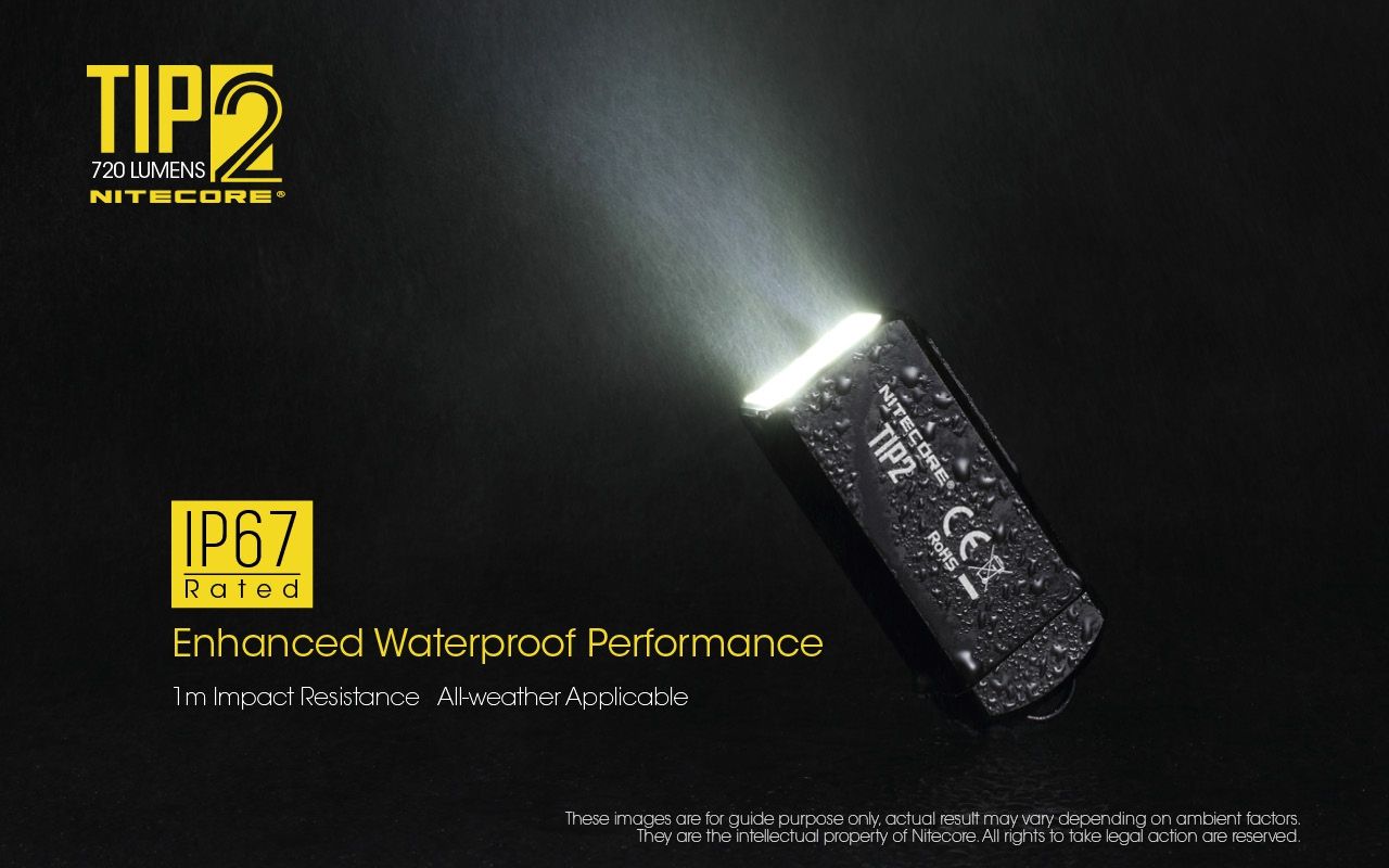 NITECORE TIP2 Nyckelring Ficklampa 720 Lumens USB Uppladdningsbar Kompakt Design Imponerande Strålavstånd