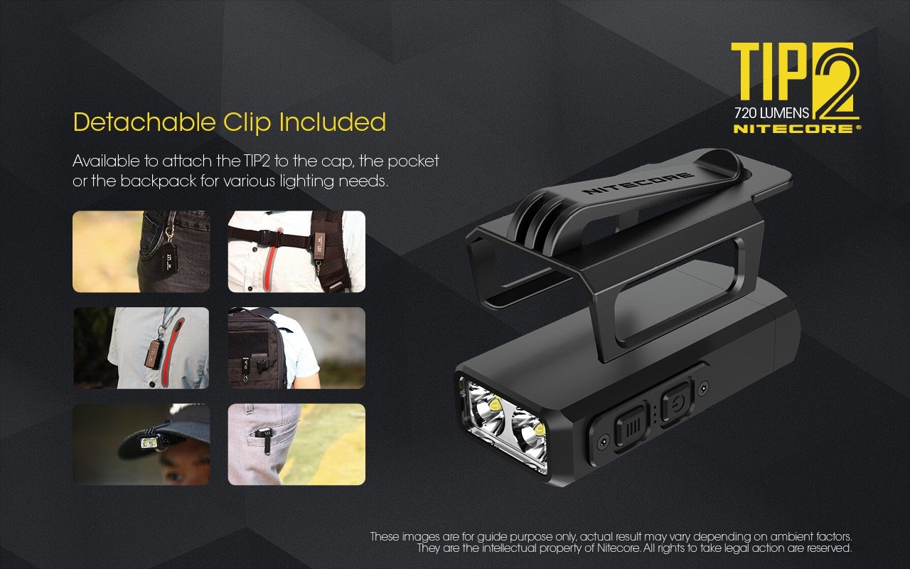 NITECORE TIP2 Nyckelring Ficklampa 720 Lumens USB Uppladdningsbar Kompakt Design Imponerande Strålavstånd