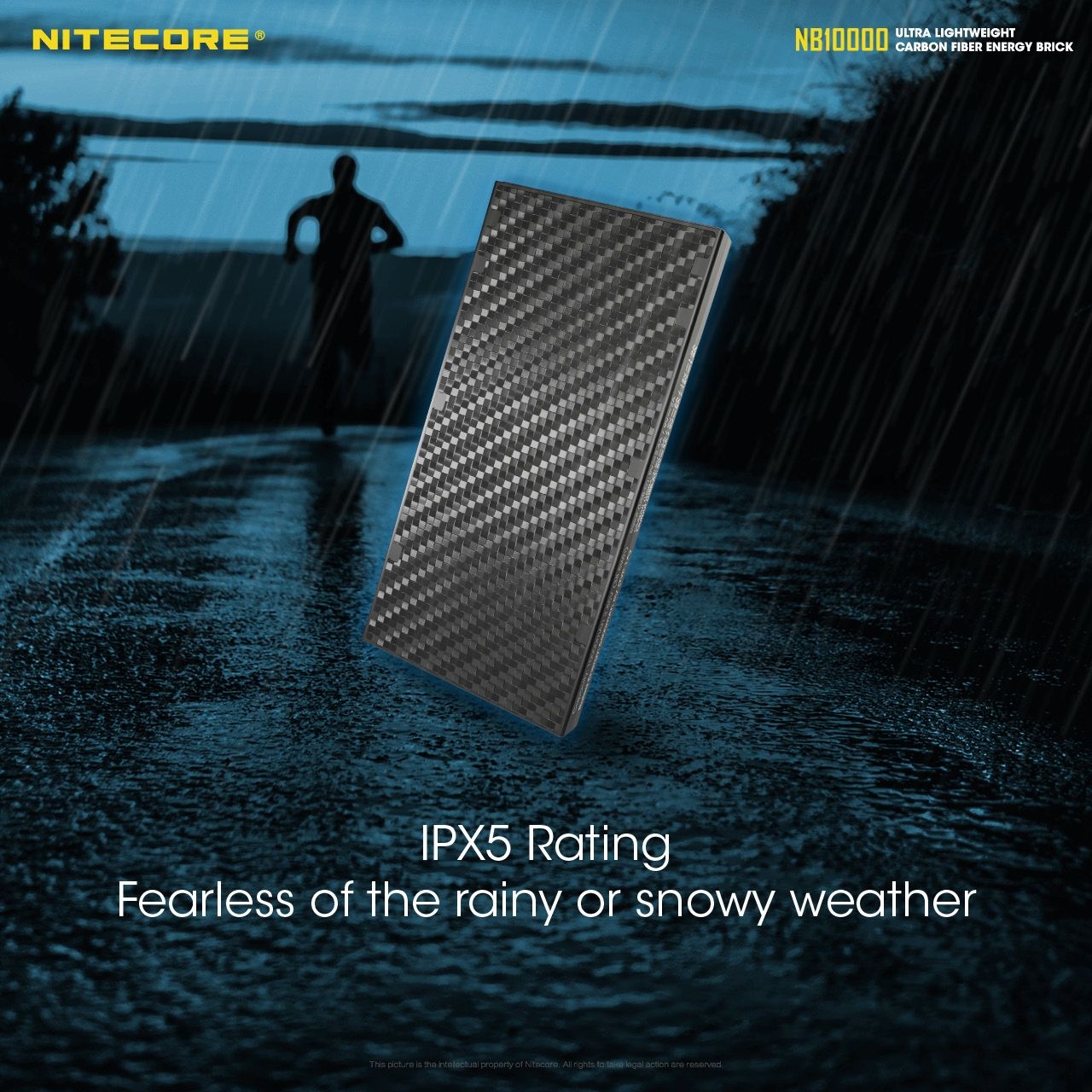 NITECORE NB10000 lättvikt powerbank 10000mAh snabbladdning USB USB-C för iPhone 11 Samsung S10 reseaccessoar