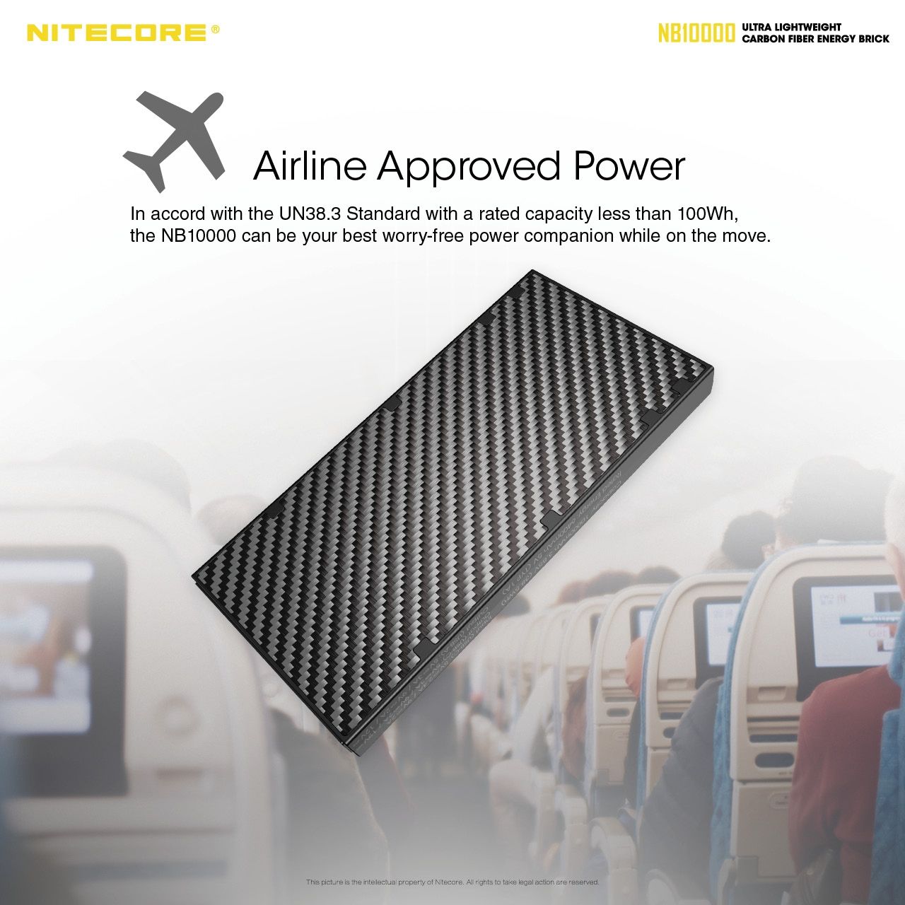 NITECORE NB10000 lättvikt powerbank 10000mAh snabbladdning USB USB-C för iPhone 11 Samsung S10 reseaccessoar