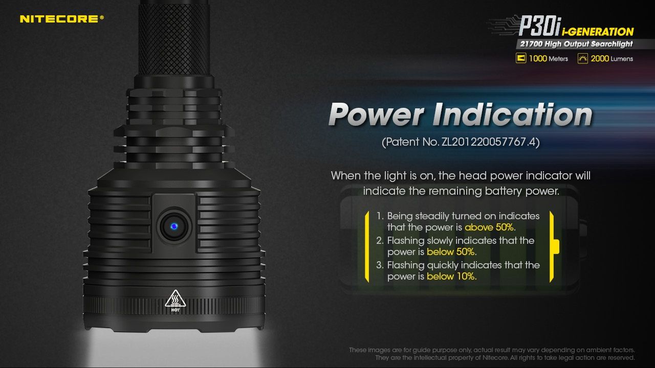 Utforska Nitecore P30i taktisk ficklampa XHP35 HI LED 2000 lumen med 1000 meters strålkastare robust utomhusbelysning