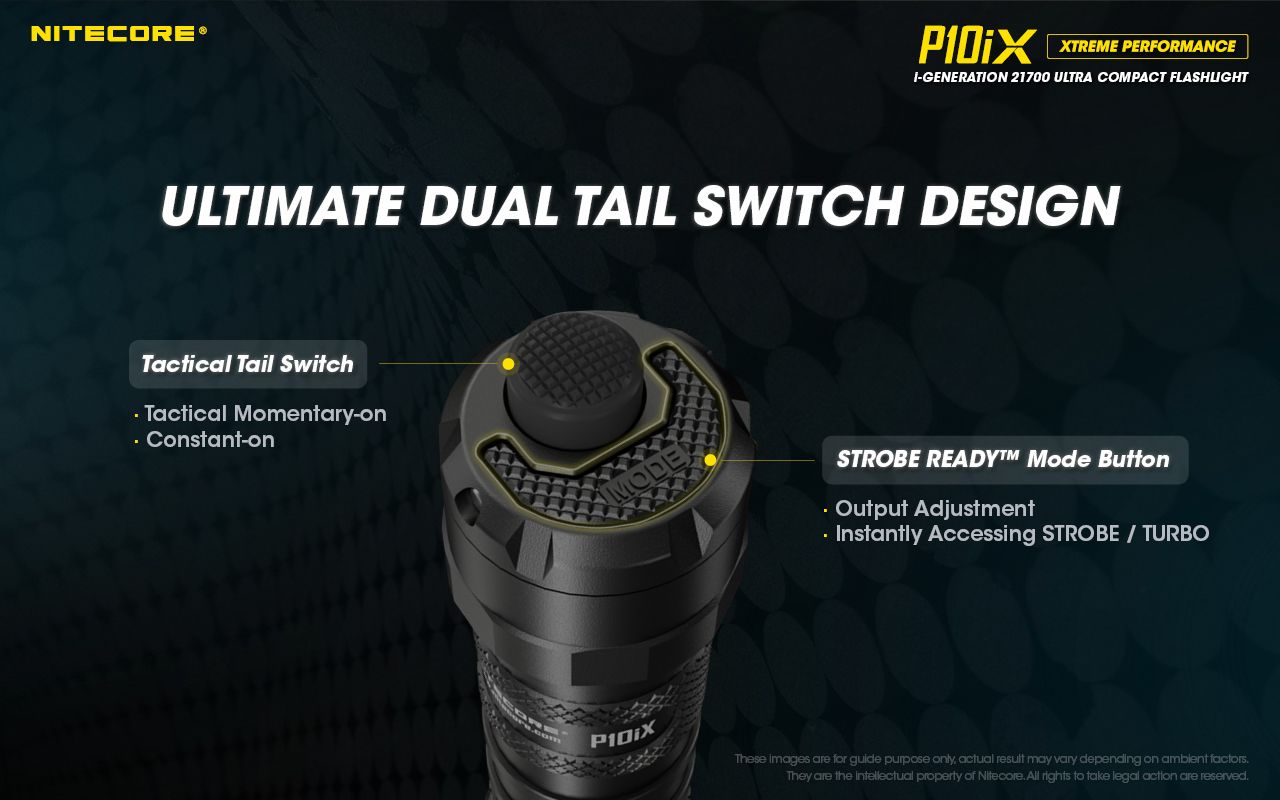 Nitecore P10iX 4000 lumen kraftfull taktisk ficklampa med 4 x XP-L2 V6 LED, 158 meters räckvidd, lång drifttid och hög hållbarhet