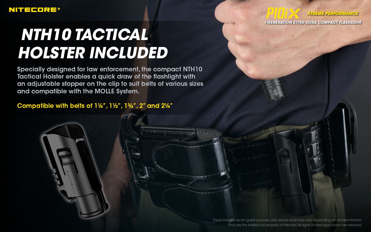 Nitecore P10iX 4000 lumen kraftfull taktisk ficklampa med 4 x XP-L2 V6 LED, 158 meters räckvidd, lång drifttid och hög hållbarhet
