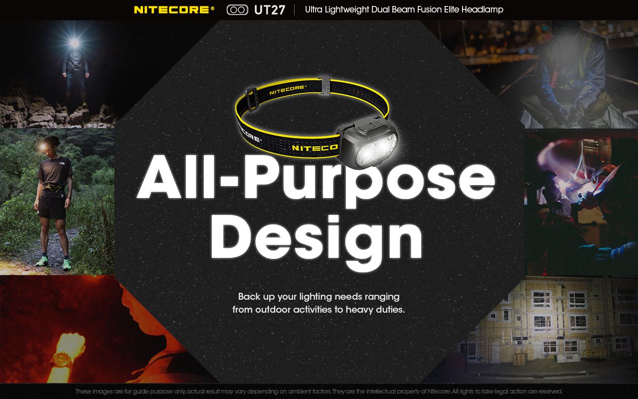 Nitecore UT27 pannlampa 520 lumen mångsidiga belysningslägen robust design för nattäventyr och stjärnskådning